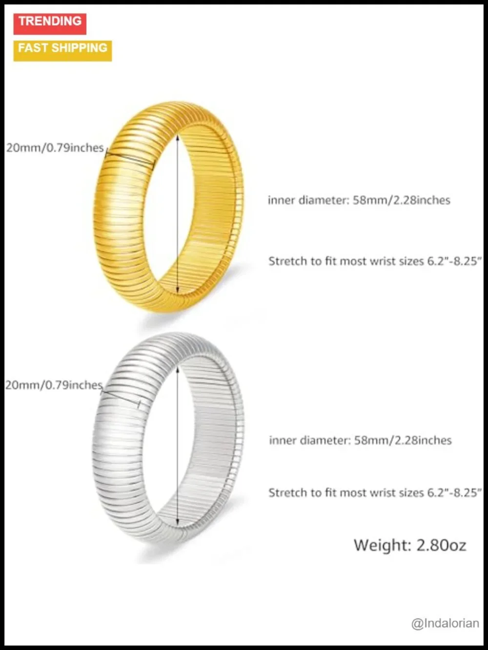 Chunky Stainless Steel Snake Chain Bangle Bracelets Stack Set